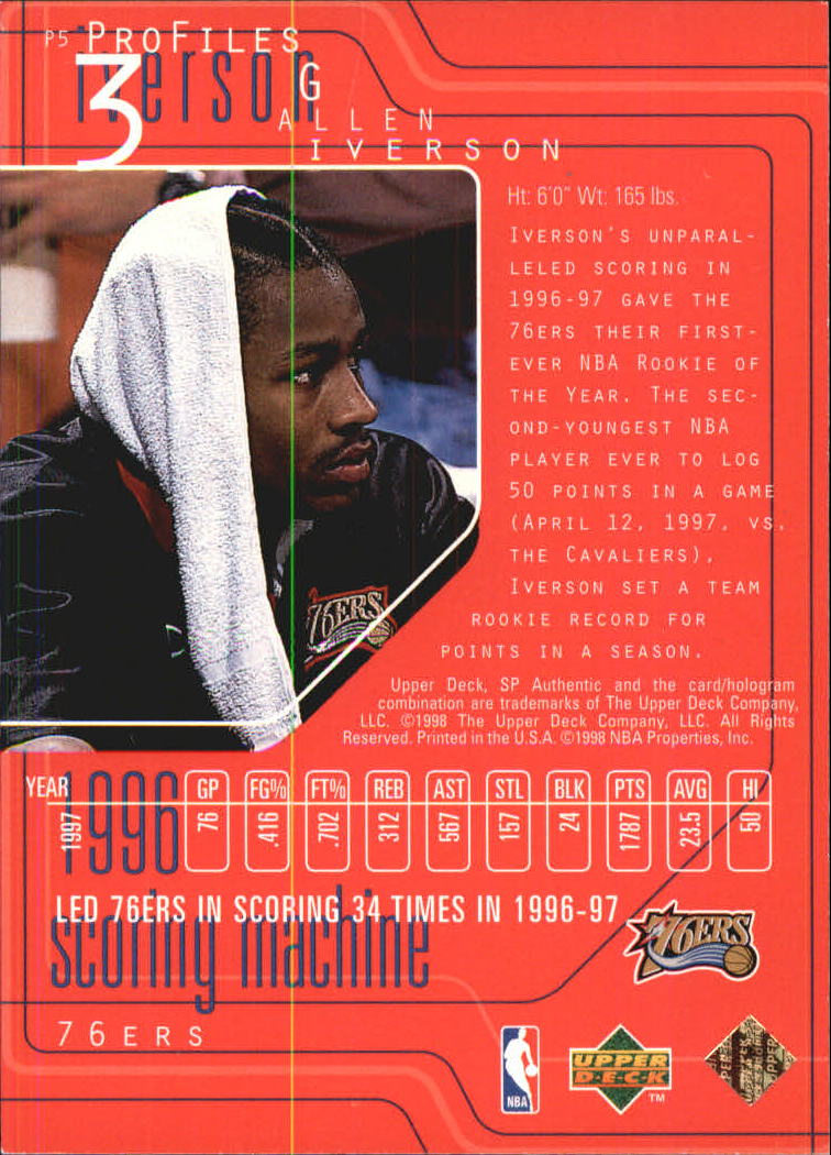 1997/1998 SP Authentic (Upper Deck) Basketball - Picture 229 of 253