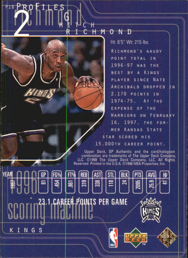 1997/1998 SP Authentic (Upper Deck) Basketball - Picture 235 of 253