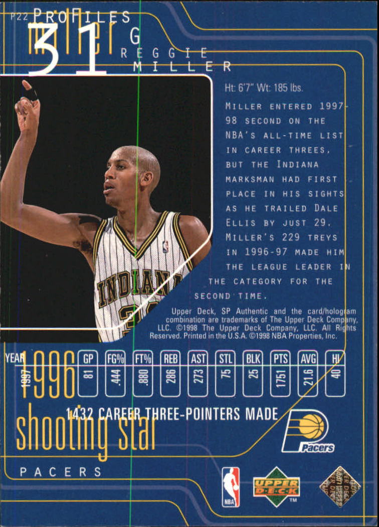 1997/1998 SP Authentic (Upper Deck) Basketball - Picture 237 of 253