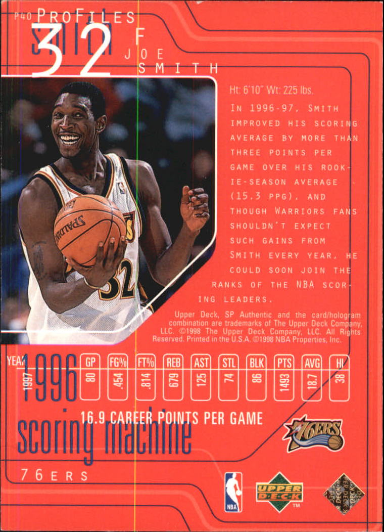 1997/1998 SP Authentic (Upper Deck) Basketball - Picture 245 of 253