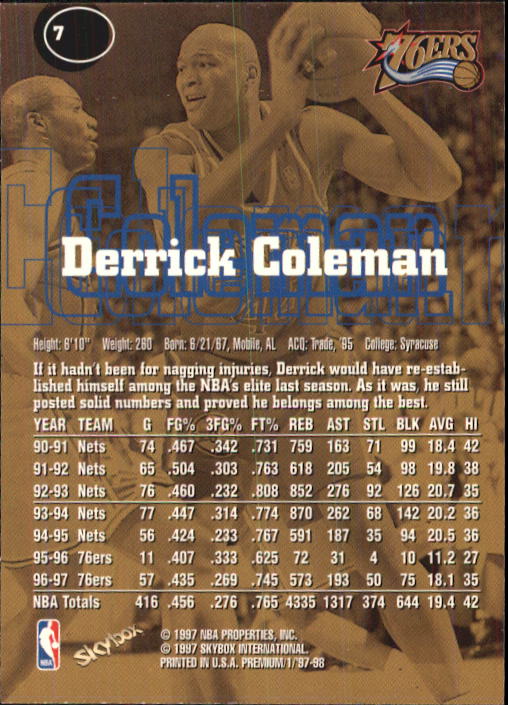 1997-98 SkyBox Premium Basketball Card Pick - Picture 11 of 357