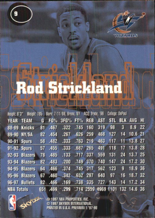 1997-98 SkyBox Premium Basketball Card Pick - Picture 13 of 357