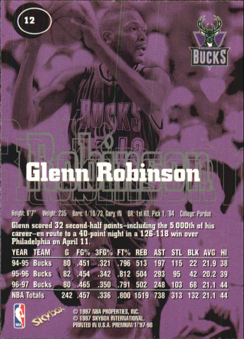 1997-98 SkyBox Premium Basketball Card Pick - Picture 17 of 357