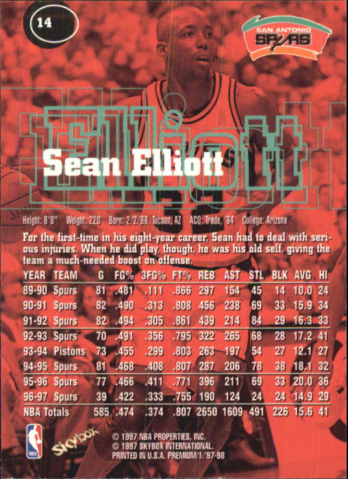 1997-98 SkyBox Premium Basketball Card Pick - Picture 21 of 357