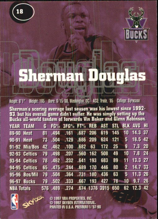 1997-98 SkyBox Premium Basketball Card Pick - Picture 23 of 357