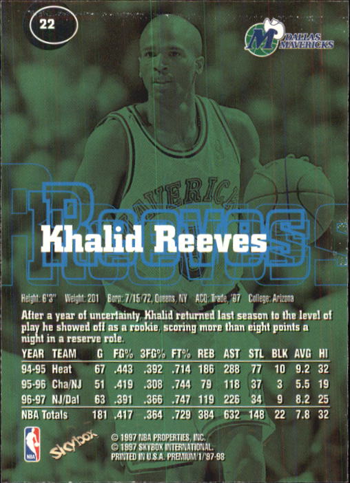1997-98 SkyBox Premium Basketball Card Pick - Picture 27 of 357