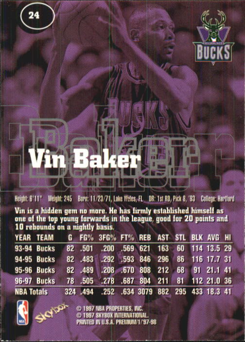 1997-98 SkyBox Premium Basketball Card Pick - Picture 29 of 357