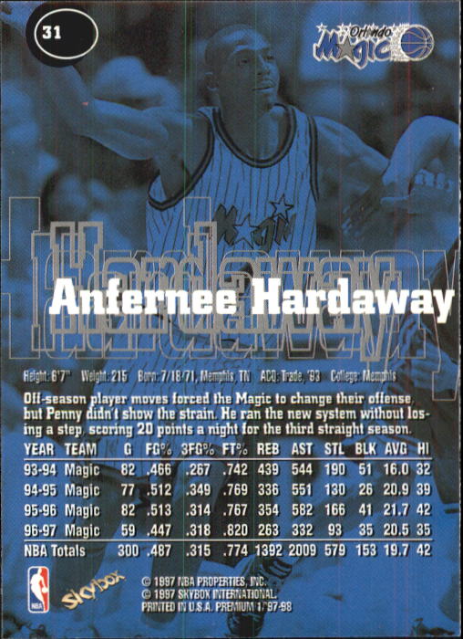 1997-98 SkyBox Premium Basketball Card Pick - Picture 33 of 357