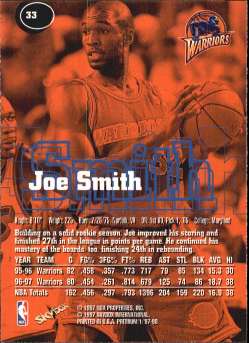 1997-98 SkyBox Premium Basketball Card Pick - Picture 37 of 357