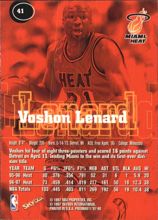 1997-98 SkyBox Premium Basketball Card Pick - Picture 47 of 357