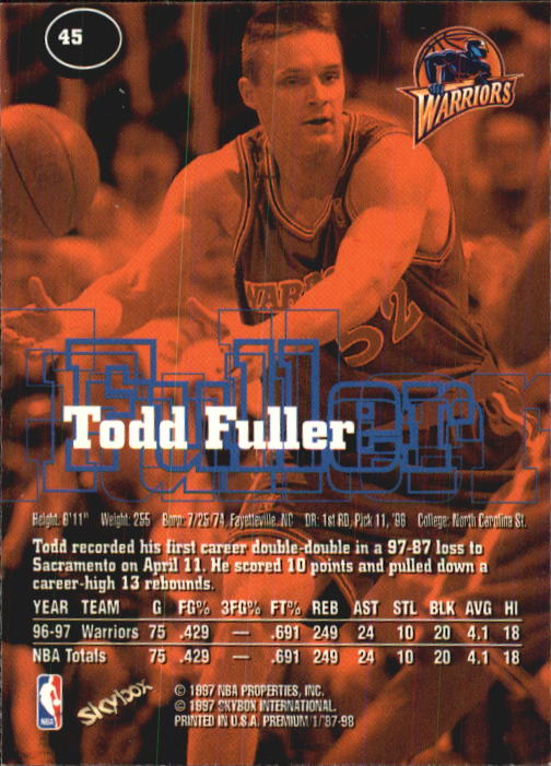 1997-98 SkyBox Premium Basketball Card Pick - Picture 53 of 357