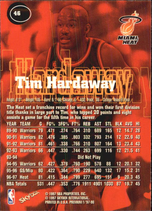 1997-98 SkyBox Premium Basketball Card Pick - Picture 55 of 357