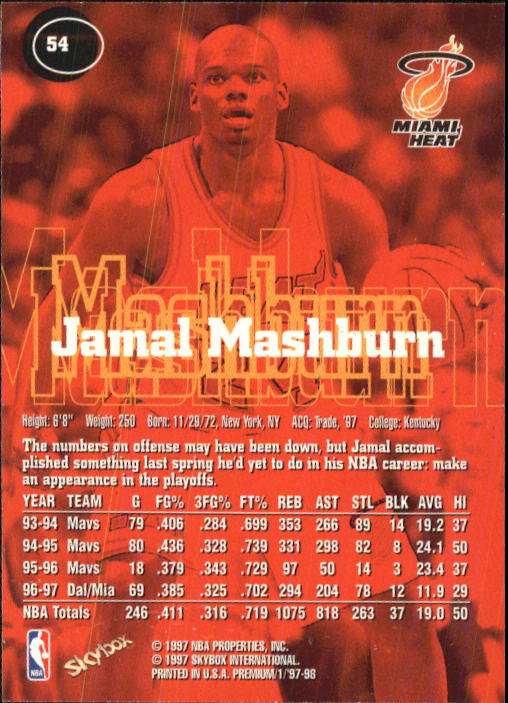 1997-98 SkyBox Premium Basketball Card Pick - Picture 67 of 357