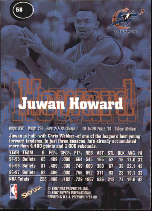1997-98 SkyBox Premium Basketball Card Pick - Picture 73 of 357