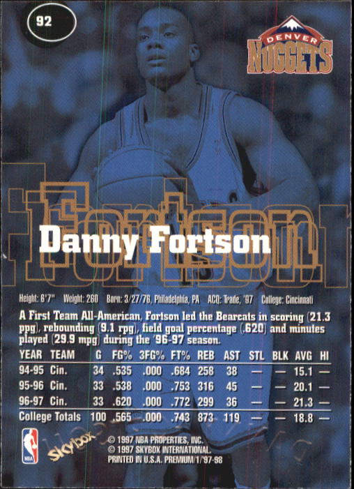 1997-98 SkyBox Premium Basketball Card Pick - Picture 115 of 357
