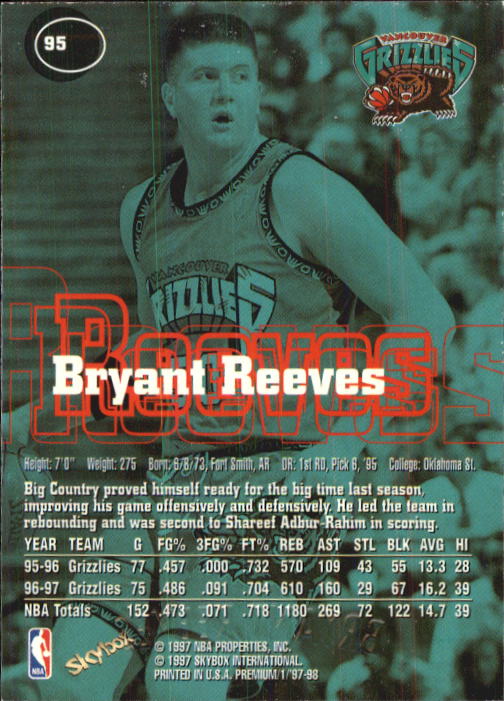 1997-98 SkyBox Premium Basketball Card Pick - Picture 119 of 357