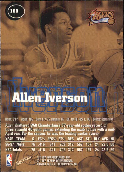 1997-98 SkyBox Premium Basketball Card Pick - Picture 129 of 357