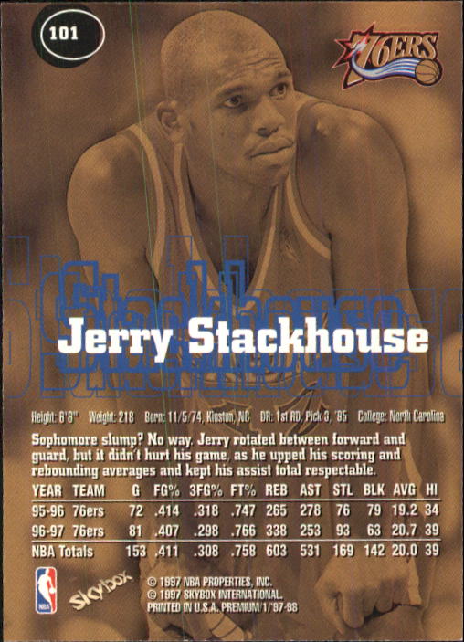 1997-98 SkyBox Premium Basketball Card Pick - Picture 131 of 357