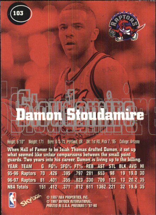 1997-98 SkyBox Premium Basketball Card Pick - Picture 133 of 357