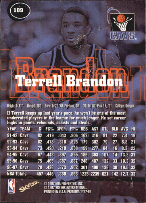 1997-98 SkyBox Premium Basketball Card Pick - Picture 139 of 357