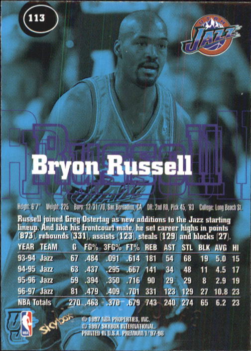 1997-98 SkyBox Premium Basketball Card Pick - Picture 145 of 357