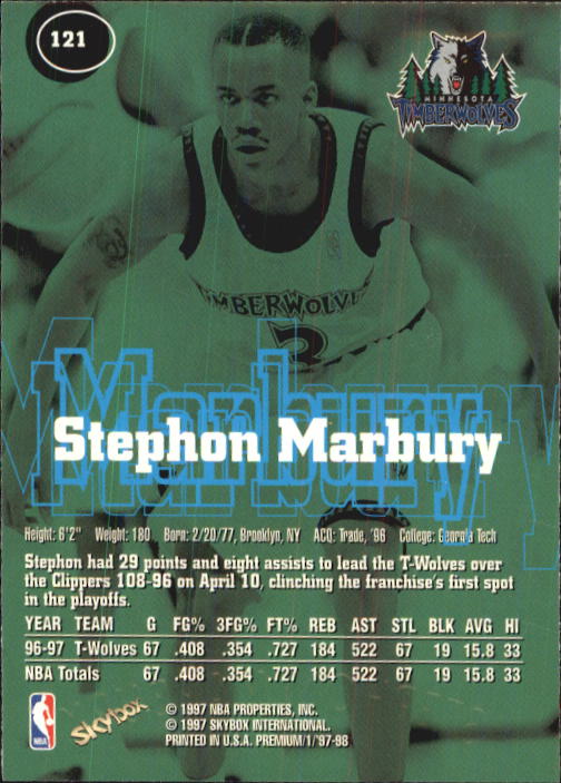 1997-98 SkyBox Premium Basketball Card Pick - Picture 153 of 357