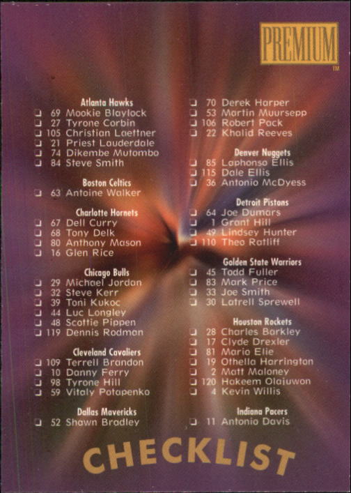 1997-98 SkyBox Premium Basketball Card Pick - Picture 156 of 357