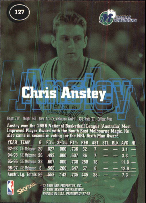 1997-98 SkyBox Premium Basketball Card Pick - Picture 161 of 357