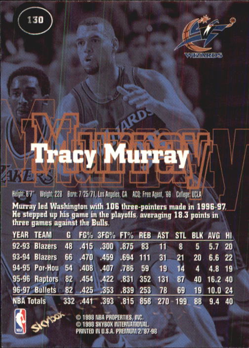 1997-98 SkyBox Premium Basketball Card Pick - Picture 167 of 357