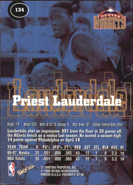 1997-98 SkyBox Premium Basketball Card Pick - Picture 175 of 357