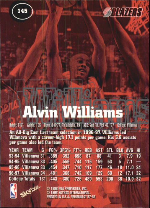 1997-98 SkyBox Premium Basketball Card Pick - Picture 197 of 357
