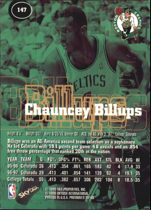 1997-98 SkyBox Premium Basketball Card Pick - Picture 201 of 357