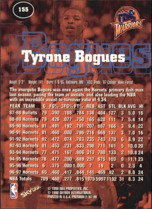 1997-98 SkyBox Premium Basketball Card Pick - Picture 217 of 357