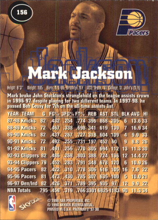 1997-98 SkyBox Premium Basketball Card Pick - Picture 219 of 357