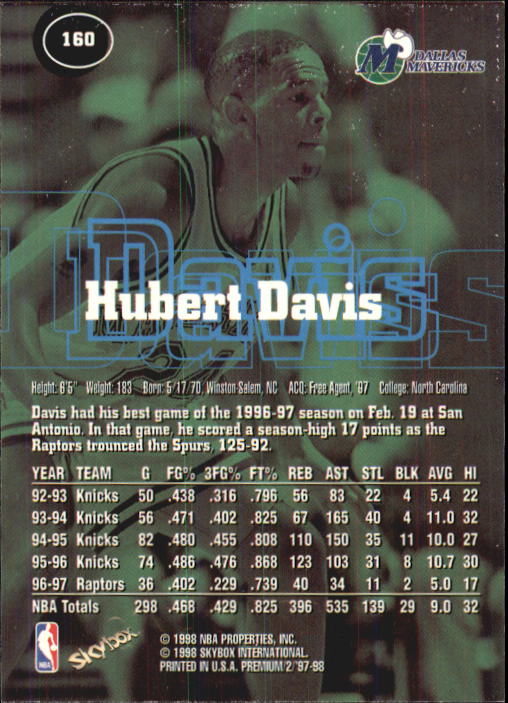 1997-98 SkyBox Premium Basketball Card Pick - Picture 227 of 357