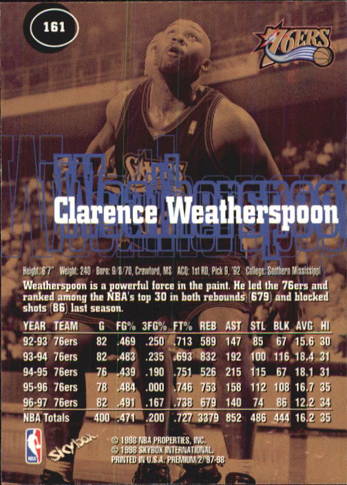 1997-98 SkyBox Premium Basketball Card Pick - Picture 229 of 357
