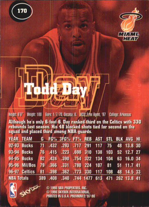 1997-98 SkyBox Premium Basketball Card Pick - Picture 247 of 357