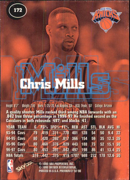 1997-98 SkyBox Premium Basketball Card Pick - Picture 251 of 357