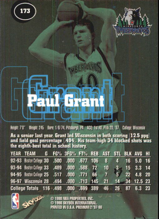1997-98 SkyBox Premium Basketball Card Pick - Picture 253 of 357