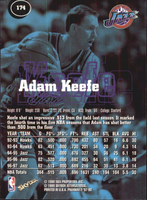 1997-98 SkyBox Premium Basketball Card Pick - Picture 255 of 357