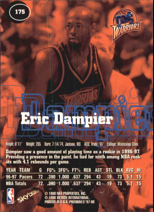 1997-98 SkyBox Premium Basketball Card Pick - Picture 257 of 357