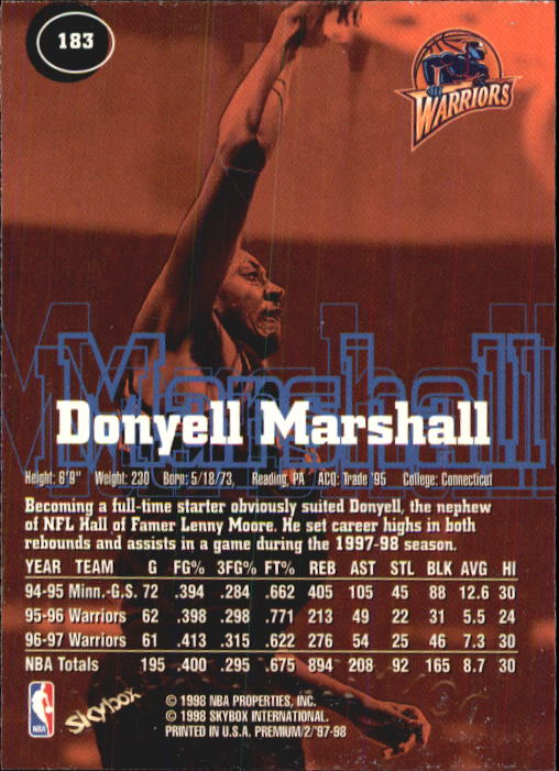 1997-98 SkyBox Premium Basketball Card Pick - Picture 273 of 357