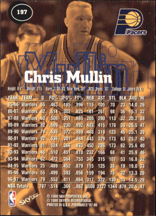 1997-98 SkyBox Premium Basketball Card Pick - Picture 299 of 357