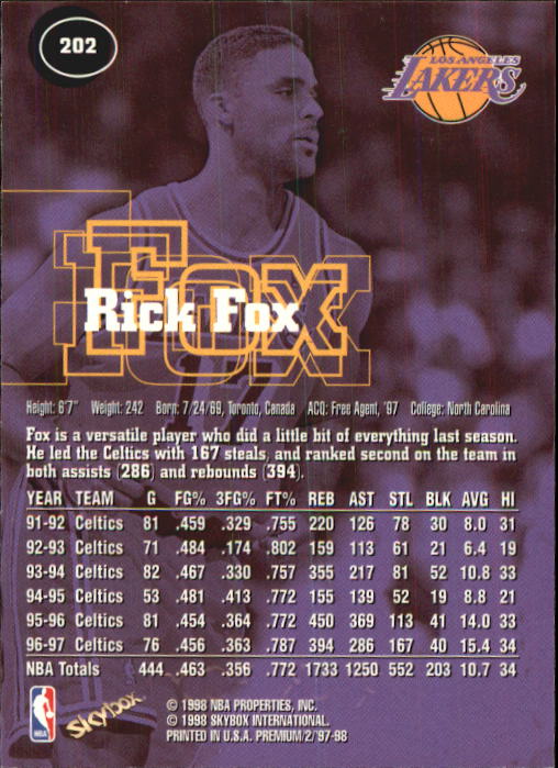 1997-98 SkyBox Premium Basketball Card Pick - Picture 309 of 357