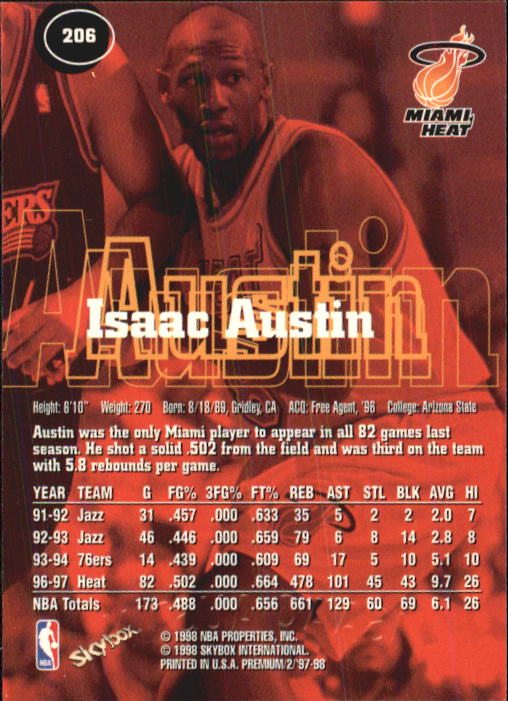 1997-98 SkyBox Premium Basketball Card Pick - Picture 317 of 357
