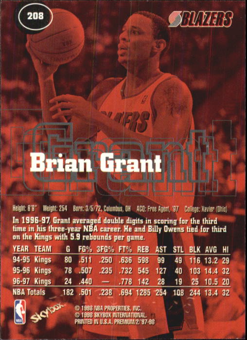 1997-98 SkyBox Premium Basketball Card Pick - Picture 321 of 357