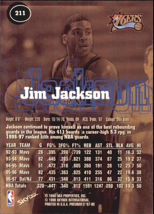 1997-98 SkyBox Premium Basketball Card Pick - Picture 327 of 357