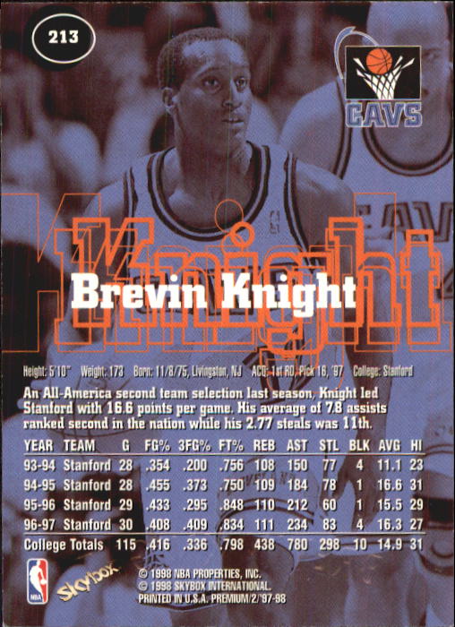 1997-98 SkyBox Premium Basketball Card Pick - Picture 331 of 357