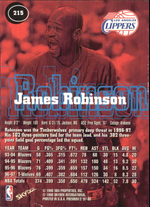 1997-98 SkyBox Premium Basketball Card Pick - Picture 335 of 357