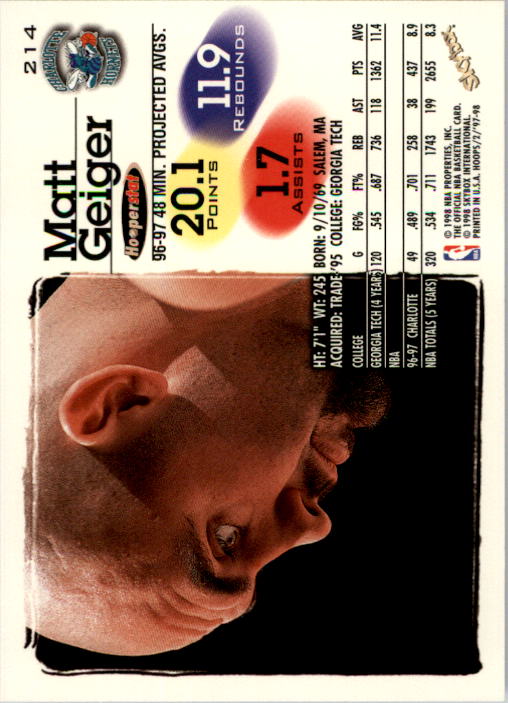 B2128- 1997-98 Hoops Basketball #s 1-250 +Rookies -You Pick- 15+ FREE US SHIP - Picture 337 of 401